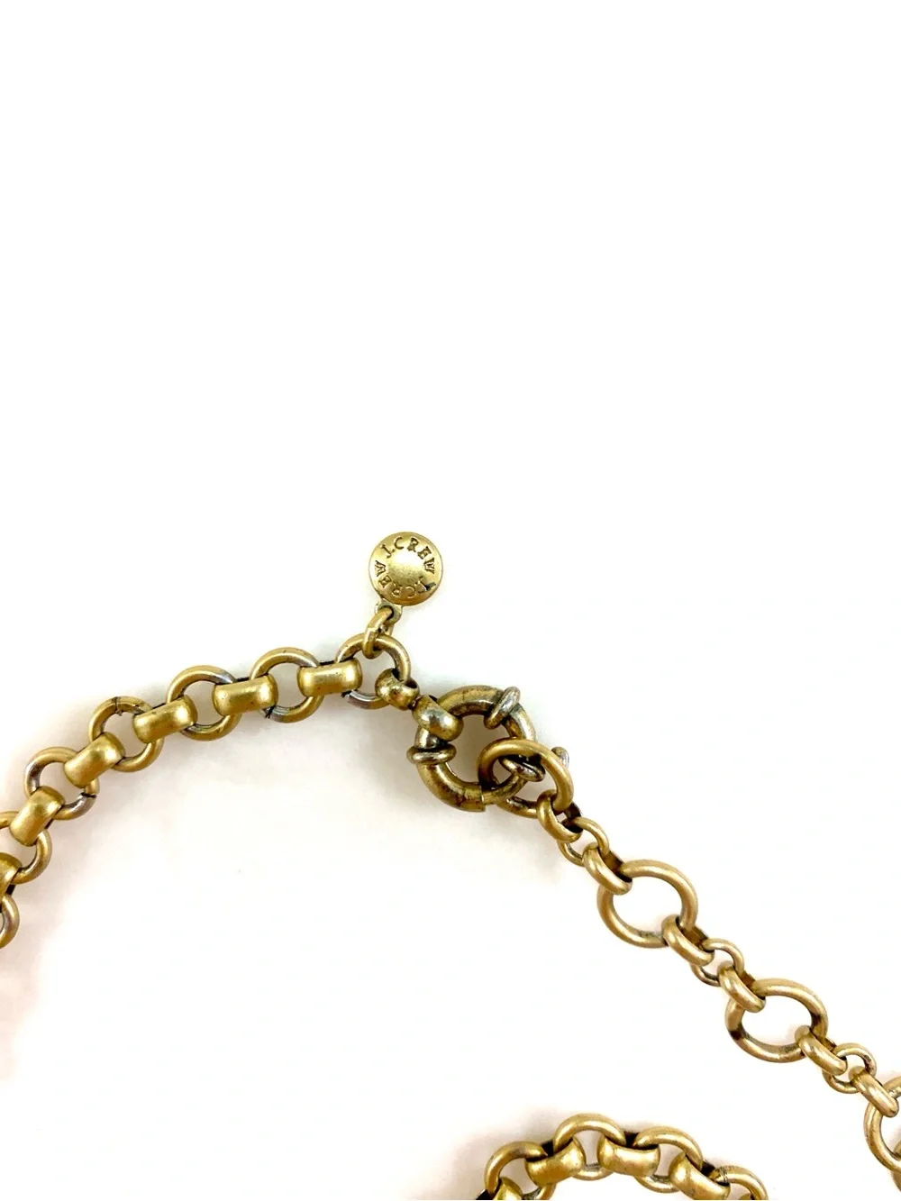 J. Crew Gold Floral Necklace with Black, Red, Orange, Light Blue Accents